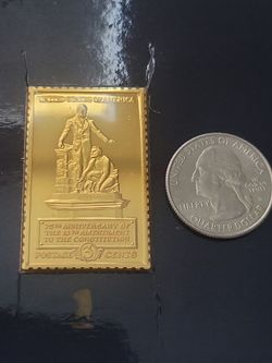 Gettysburg address commemorative sterling stamp replica, sealed!