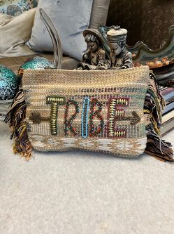ale by Alessandra 'Tribe' beaded clutch Rare