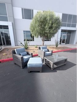 Wicker outdoor patio