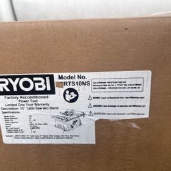 Ryobi 10” Table Saw w/o Stand 