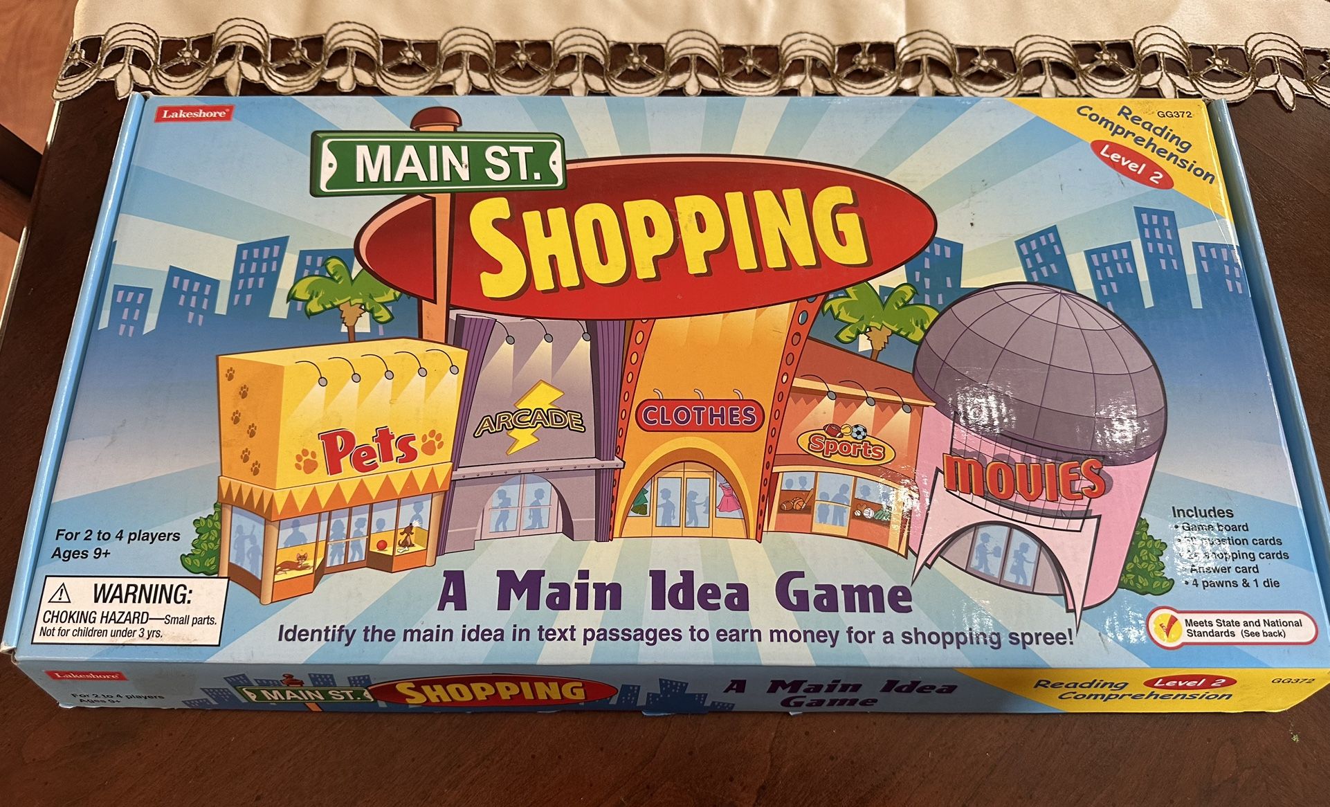 Main St. Shopping Game board
