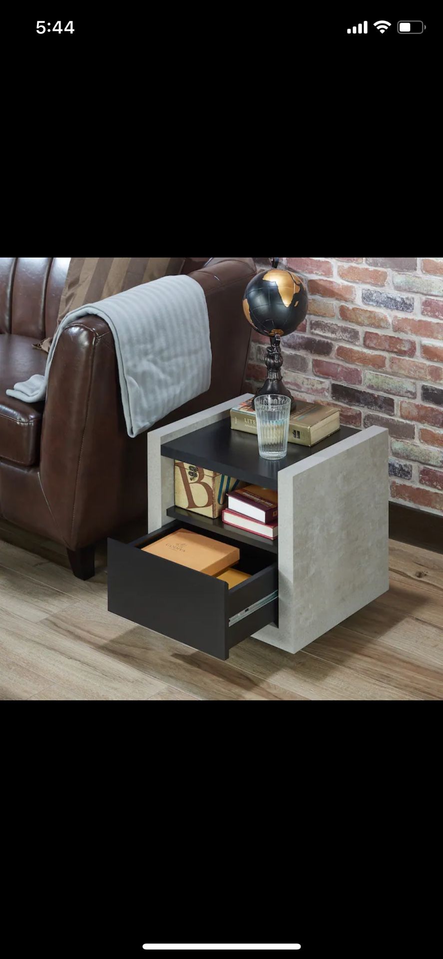 2x Shelf Side Table 18 In