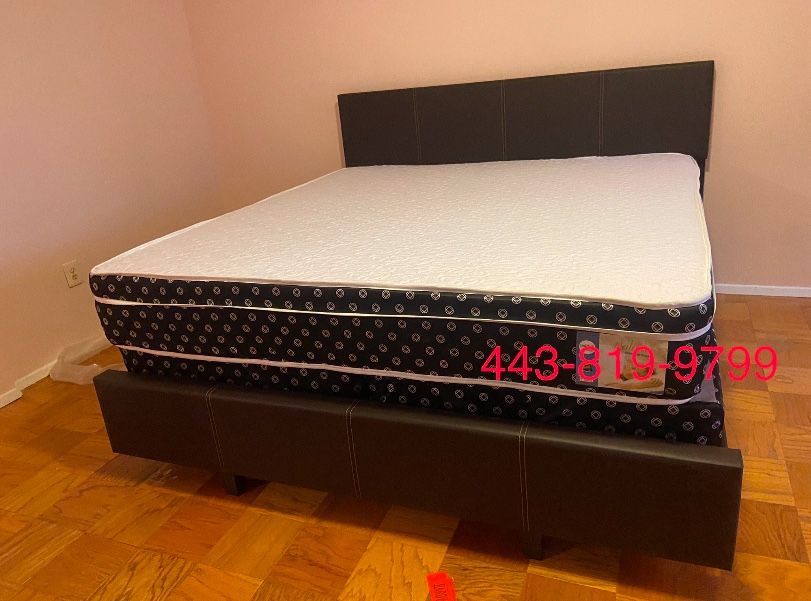 Queen Mattress Come With Bed π Frame And Free Box Spring - Free Delivery π Today To Reasonable Distance