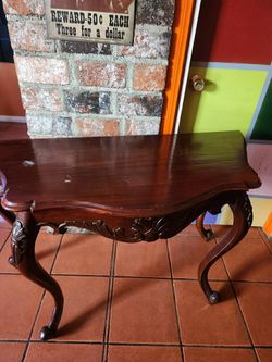 Late 19th Century French Carved Hall Stand Console Table with Cabriole Legs, 