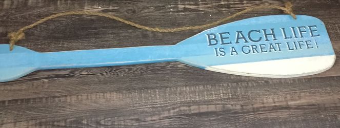 Beach life oar paddle sign