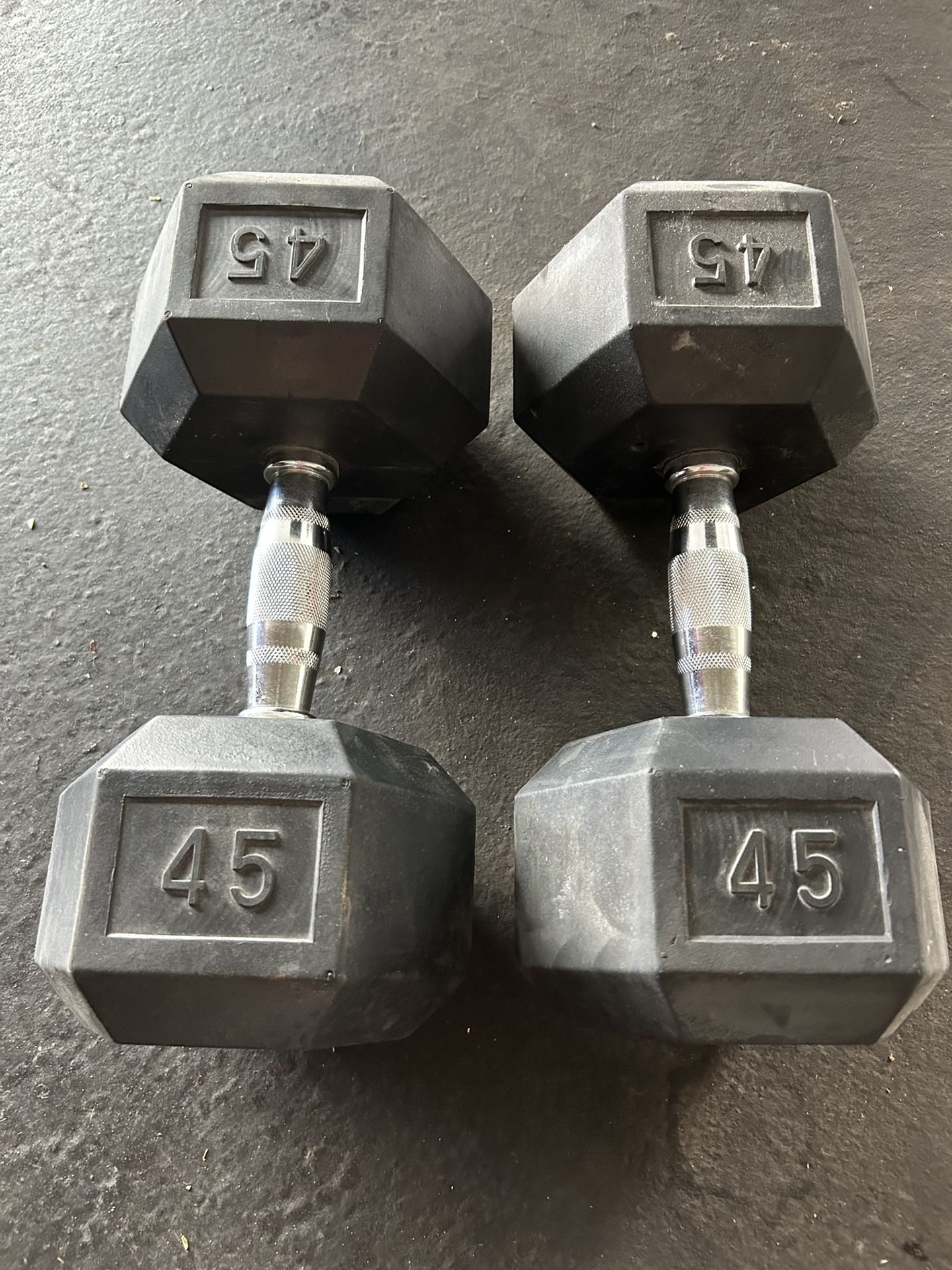 Pair Of 45lb Dumbbells 