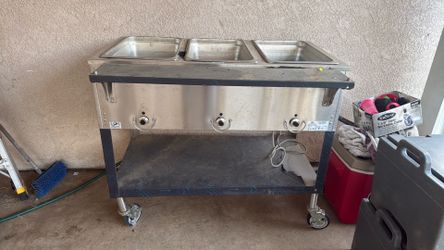 3 burner electric  steam table