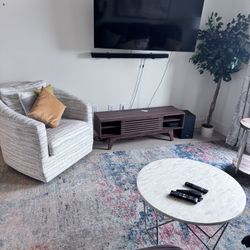 Swivel Barrel Chair