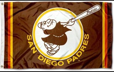 San Diego Padres Retro Logo Flag