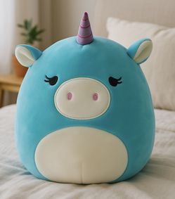 8” Squishmallow Ace the Blue Unicorn – Excellent Condition