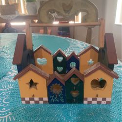 Sunflower Birdhouse Wooden Basket