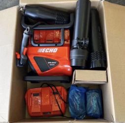ECHO eFORCE 56V 195 MPH 795 CFM Cordless Battery Backpack Blower w/Tube Throttle & (2) 5.0Ah Batteri