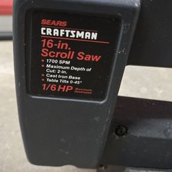Craftsman 16" Scroll Saw 1/6 HP
