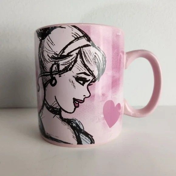 Cinderella Large Coffee Mug Cup A DREAM IS A WISH YOUR‎ HEART MAKES Pink
