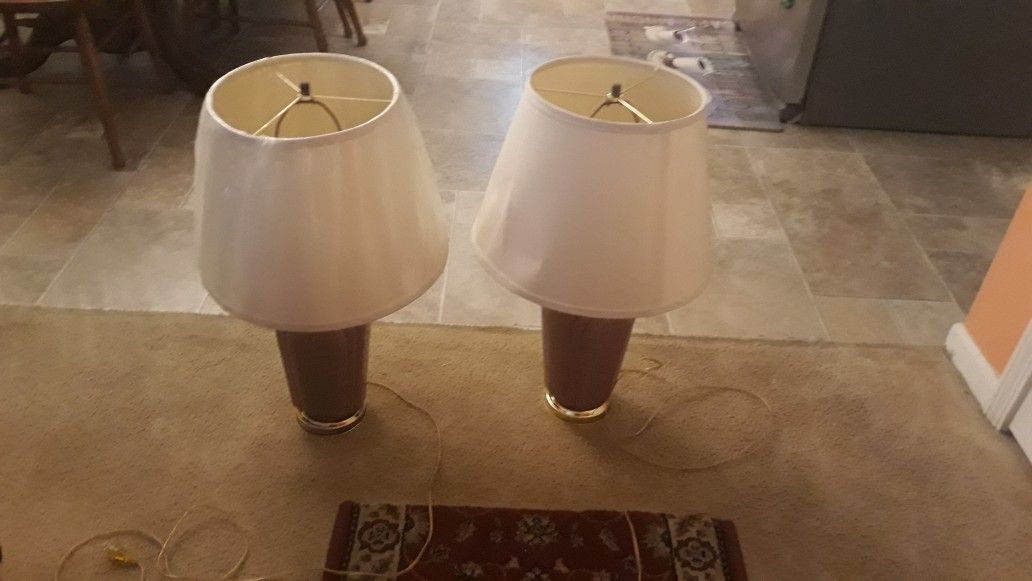 SET OF LAMPS COLOR ROSE