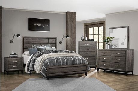 All New Dresser Mirror, Nightstand and Queen Bed Frame