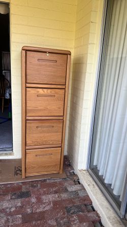 Wooden filing cabinet
