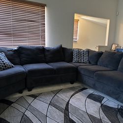 Large Sectional Couch Gray 