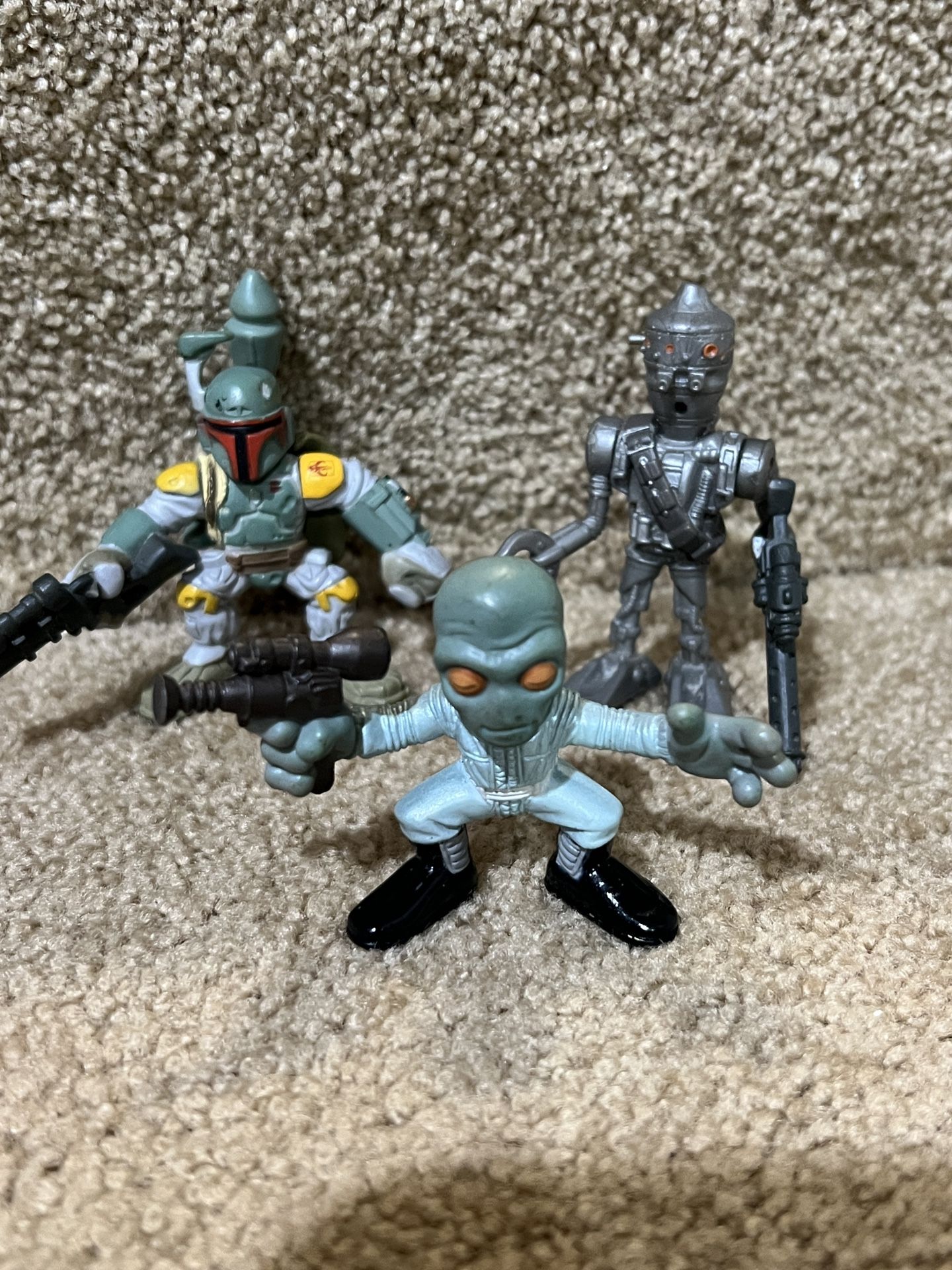 Star Wars Galactic Heroes Playskool Bounty Hunter Bobs IG-88 lot of 3