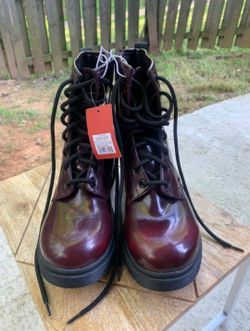 Dark Cherry Combat Boots🍒 