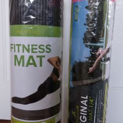 Fitness Mat and Yoga Mat with Carry Strap 