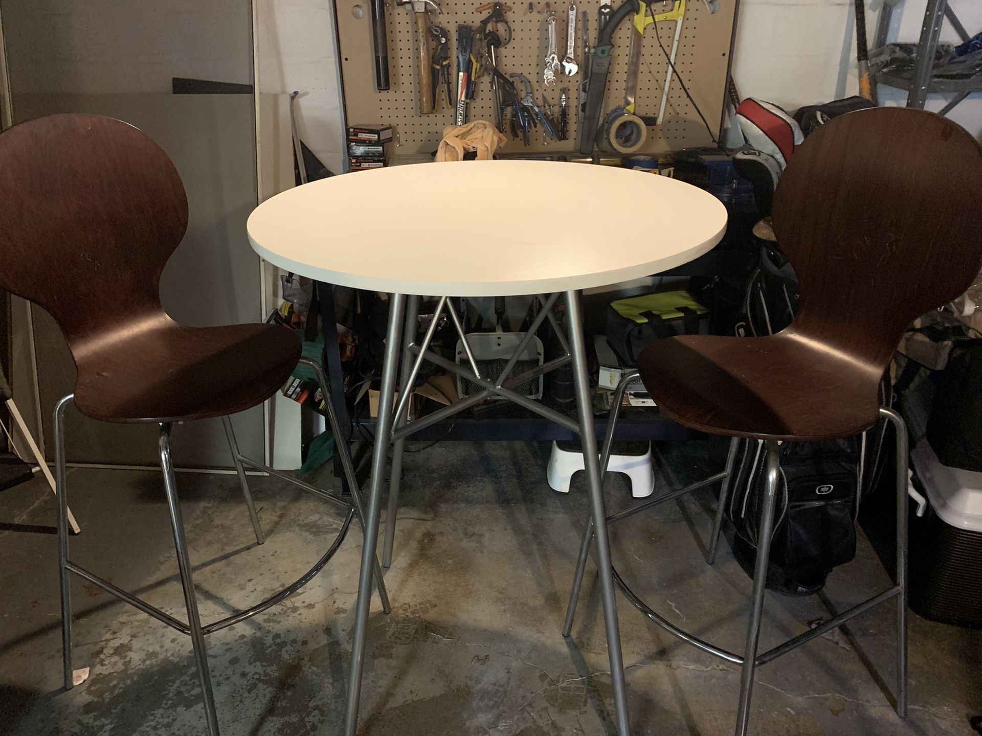 Crate and Barrel high table and chairs