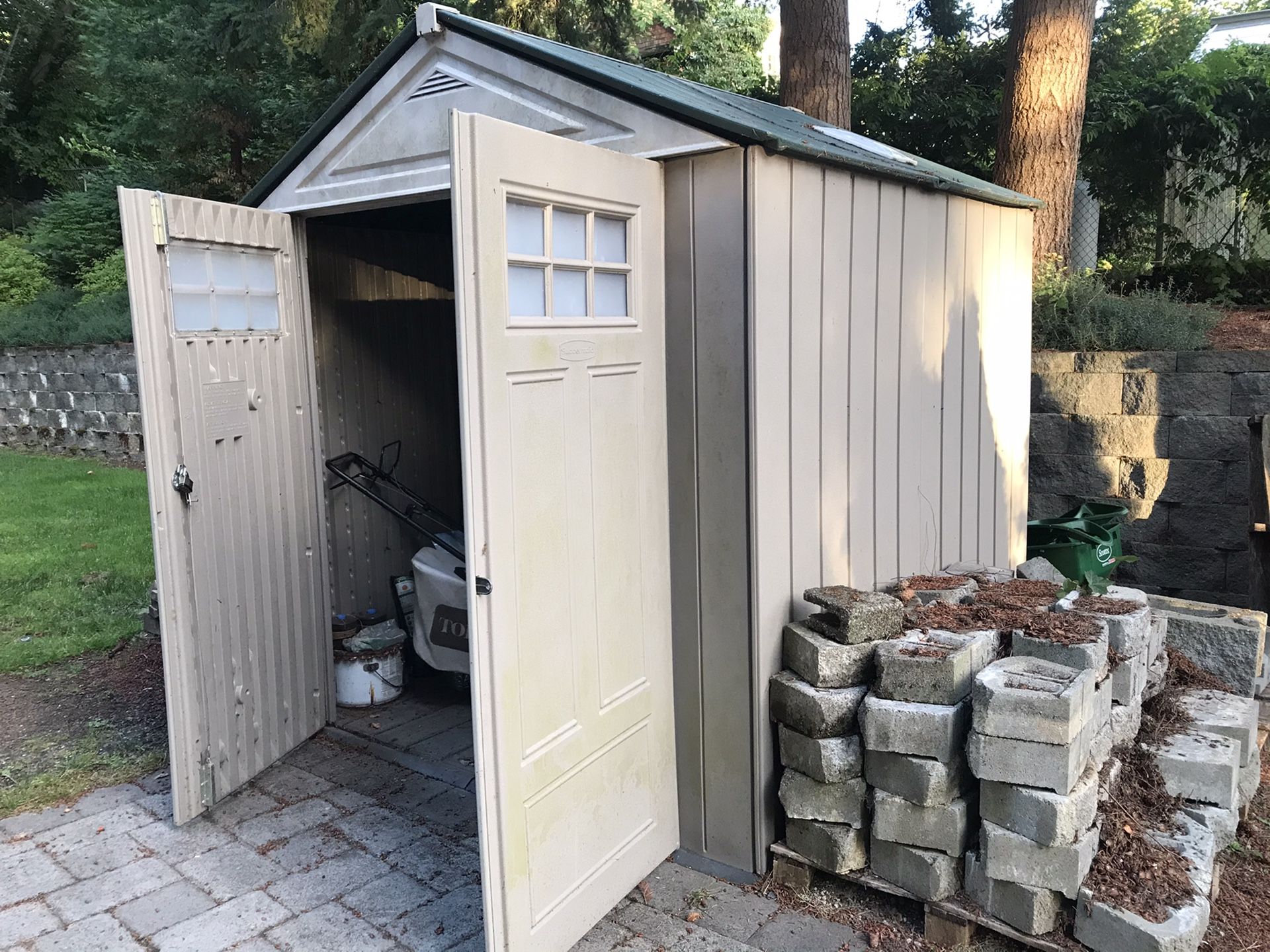SALE PENDING Used Rubbermaid 7 x 7 storage shed for Sale in Kirkland