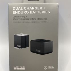 Dual Battery Charger+2 Enduro Batteries for HERO 12 Black GoPro