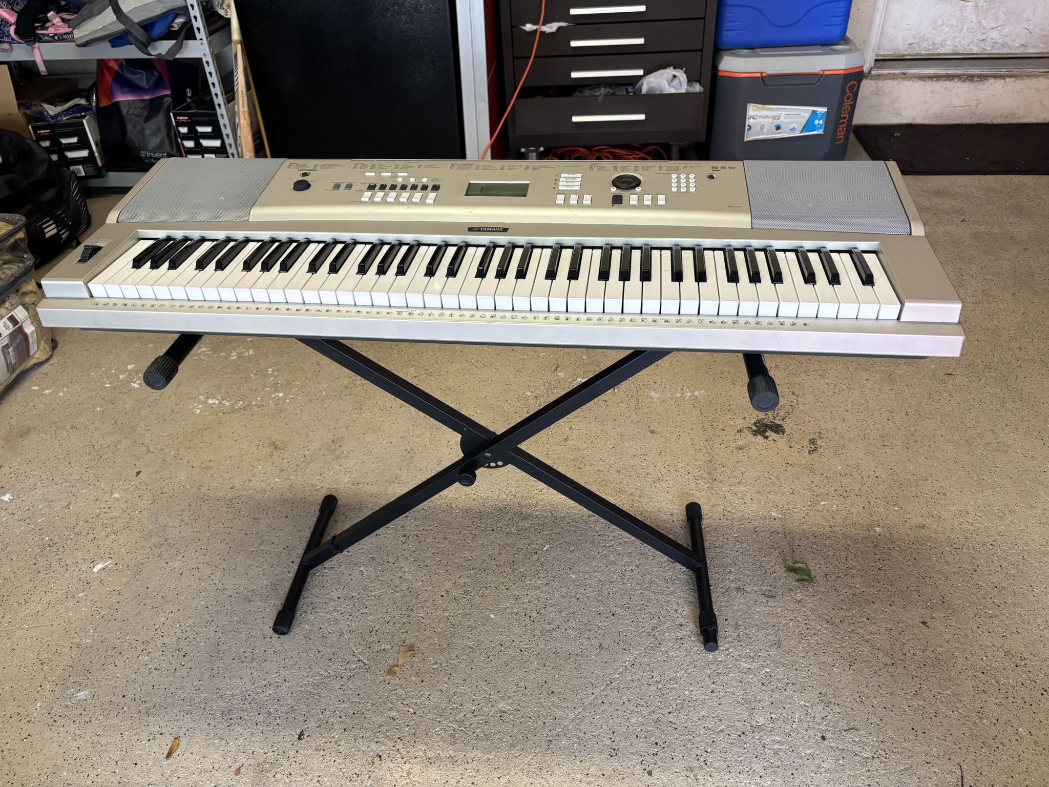 Yamaha YPG-235 Digital Keyboard – 76 Touch-Sensitive Keys + Stand – Great Condition!