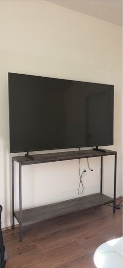 Samsung 4K 65 inch tv &Industrial Wood and Metal Console Table
