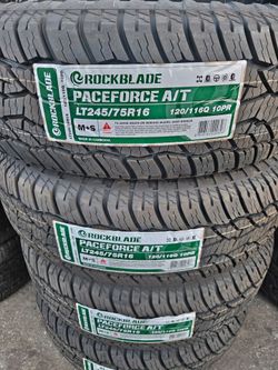 245-75-16 !!! ROCKBLADE A/T LT !!! $460 LAS 4 LLANTAS MONTADAS Y BALANCEO INCLUIDO 👌