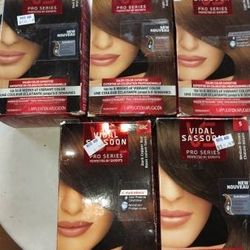 Lot of 5 boxes Vidal sassoon hair Color brown