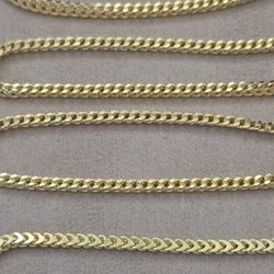Semi Solid Franco Chain 24" 4MM - Gold Over Silver 