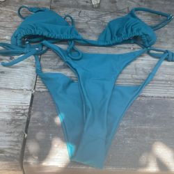 Ladies, Swimsuit, New Size Small Teal Color