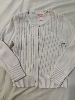 School Uniform white cardigan Kids 5T