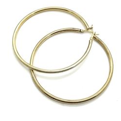 Sterling Vermeil Thailand Large Hoop Earrings 