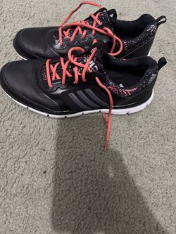 Black and pink Adidas Shoes