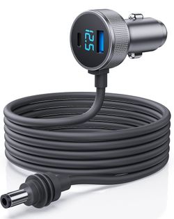 3 in 1 Starlink Mini Car Charger DC Power Cable+ Cigarette Lighter Adapter 12V-48V with Digital Display, Durable USB C PD 40W and USB A 35W Ports