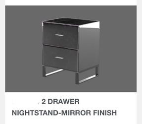 BRAND NEW!! 2 DRAWER MIRRORED SIDE TABLE!!