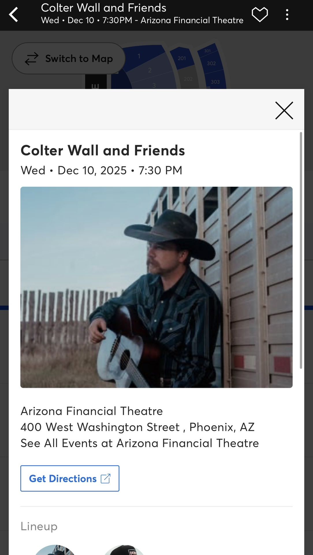 4 Tickets To Colter Wall On 12/10 At The Financial Theater 