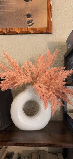 White Ceramic Donut Vase