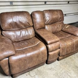 Simon Li Loveseat And Sofa Motorized Recliners 