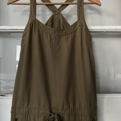 Juicy Couture Olive Green Parachute Skirt Jumper Women’s Size Small