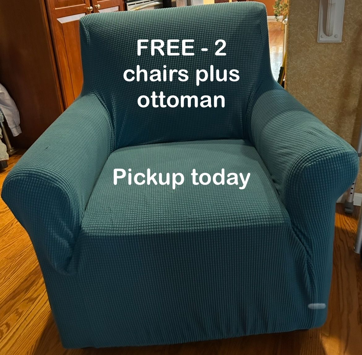 Free Furniture - Quick Pickup 2 Chairs And One Ottoman - Please Read