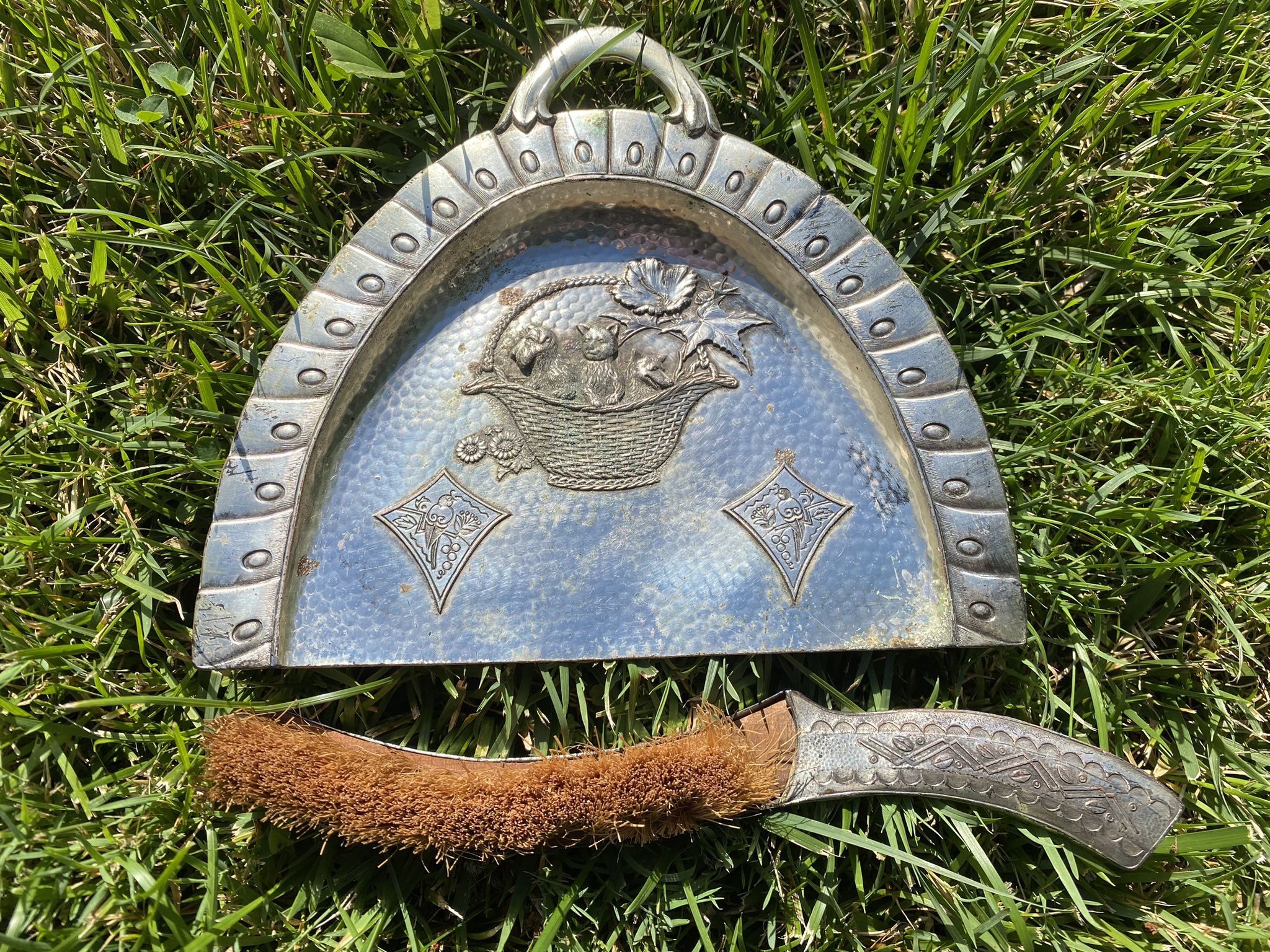 Vintage Crumber Crumb Tray With Brush