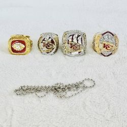 Kansas City Chiefs Championship Replica Rings Set 