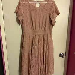 Torrid Lace Dress in Blush 