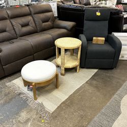 Brown Electric Sofa Recliner $900 Dark Grey Recliner With Massager $129 