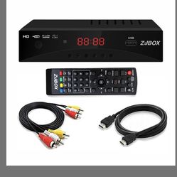 Digital TV Converter Box, ATSC Tv Tuner - ZJBOX For Analog HDTV Live 1080P With Recording&Playback,HDMI Output, Timer Setting TV Tuner Function Digita