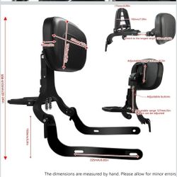 Harley Davidson Sissy Bar Backrest W/luggage  Carrier 